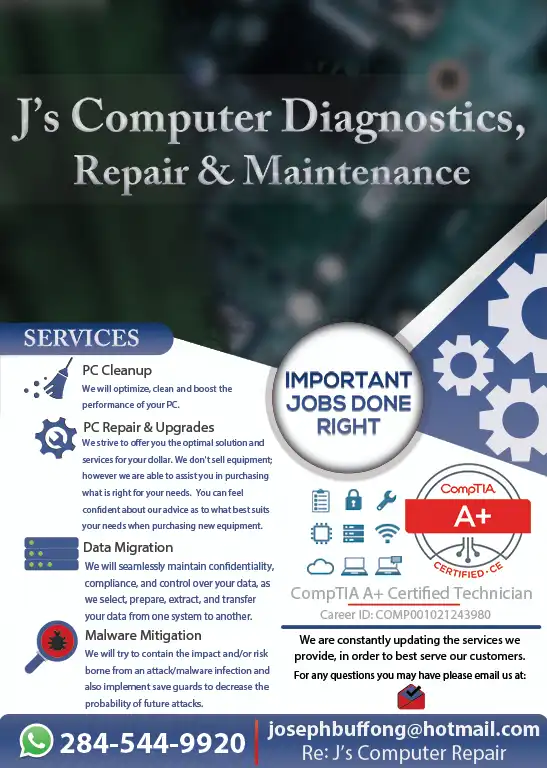Image of "Computer Repair" flyer